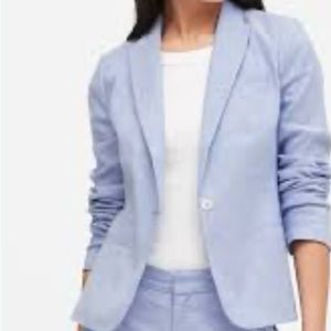 Two blazers - Banana Republic - white size 2 and blue color size 0 (bundle)